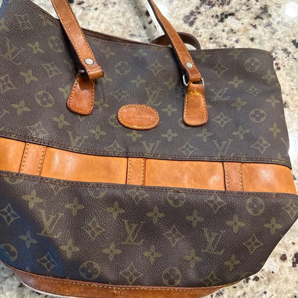 Vintage Louis Vuitton Monogram Tote Bag – Authentic – Repair Project / - Picture 1 of 11